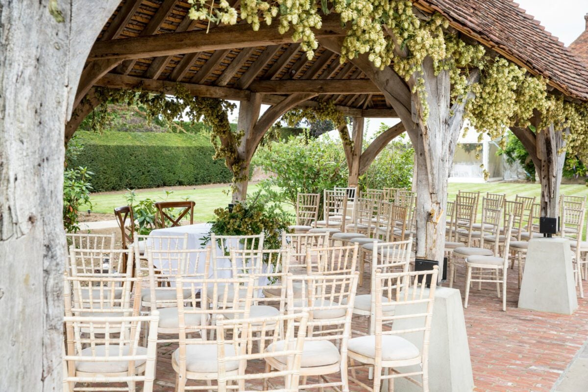 Battel Hall Small Intimate wedding ceremony set up