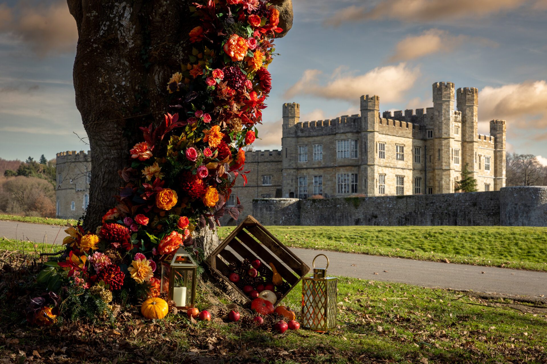 Halloween view of the castle