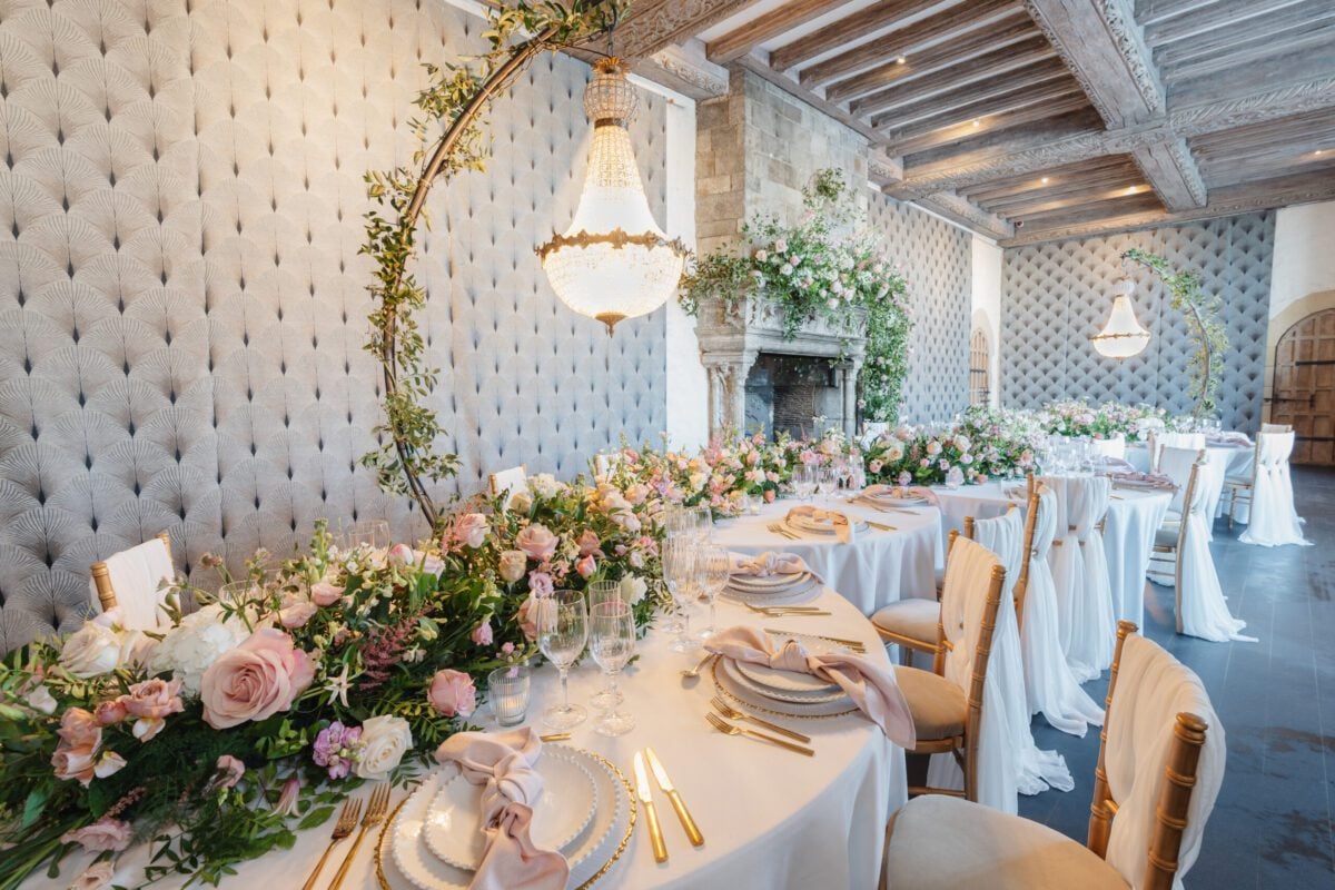 Salon Wedding Setup in Castle