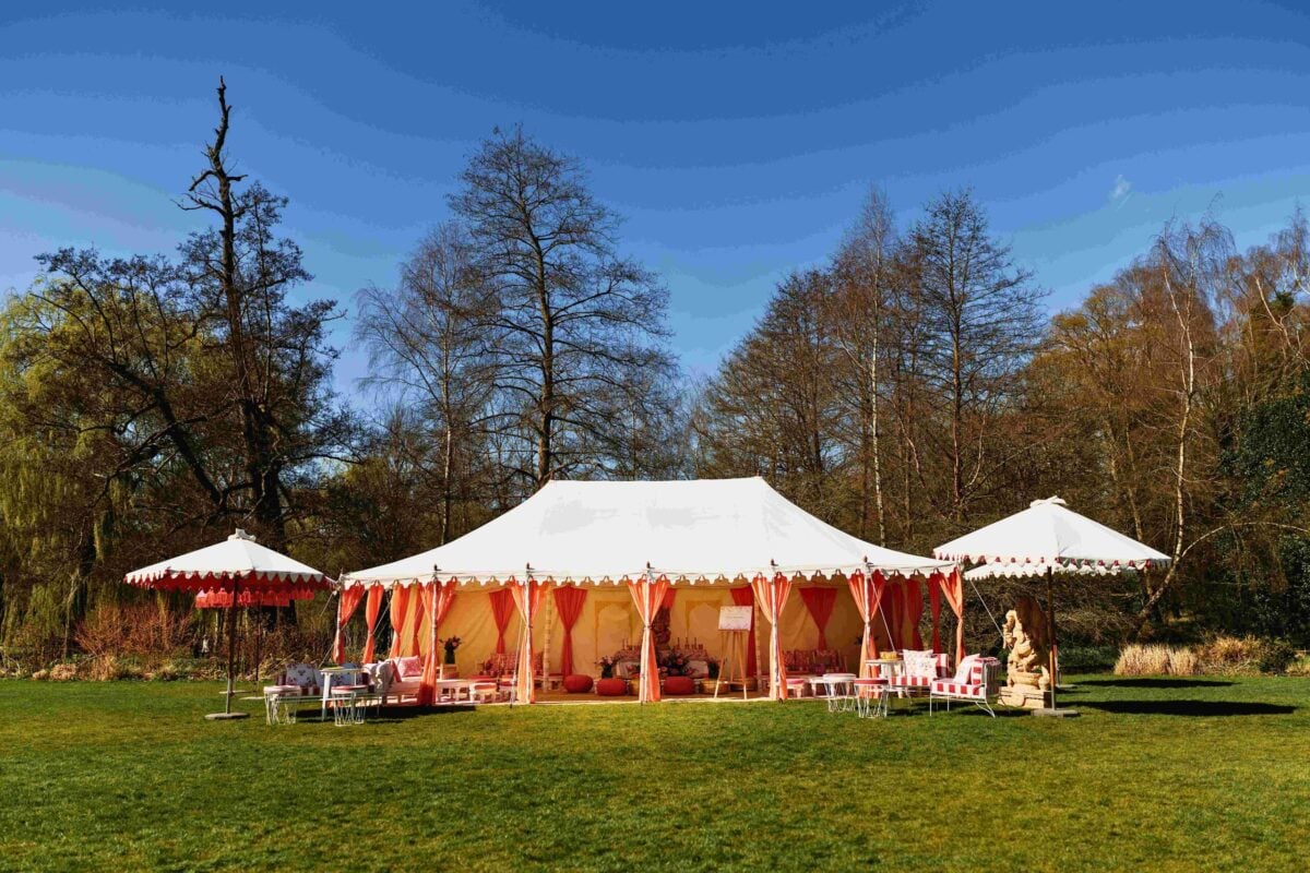 Maharaja tent pon Pavilion Lawn at Leeds Castle - Credit: F5 Photography